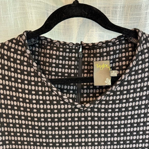 Taylor Nordstrom Black and Gray Cocktail Dress Women’s Size 8 - Picture 6 of 16